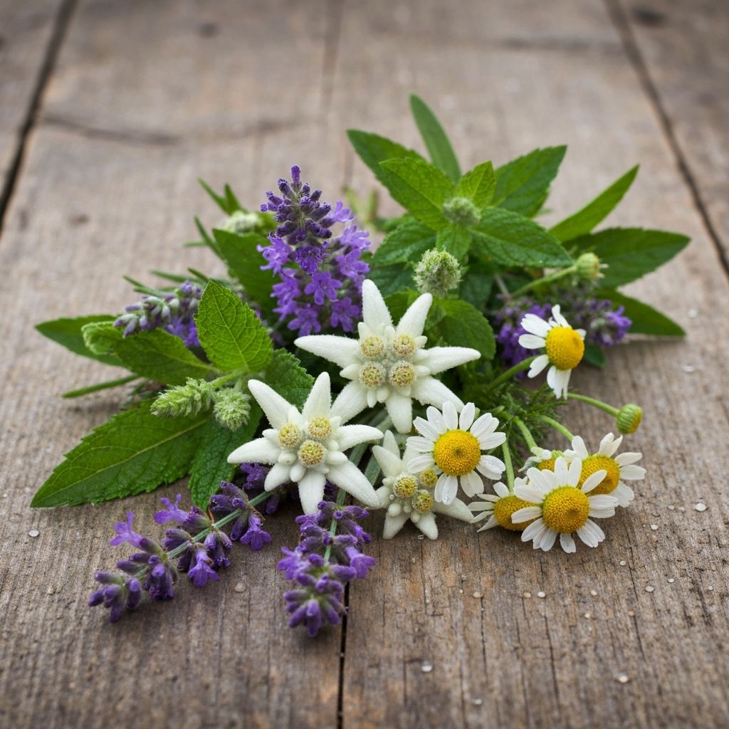 Sammlung alpiner Kräuter